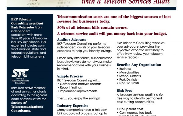 Marketing Collateral – BKP Telecom Consulting Sell Sheet